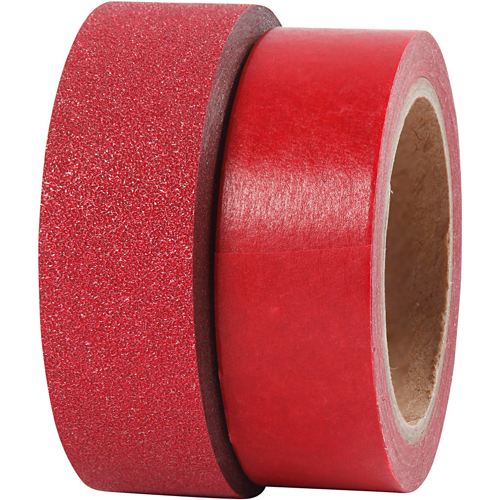 Design-Klebeband, B 15 mm, Rot, 2 Rolle/ 1 Pck [HOB-25232]