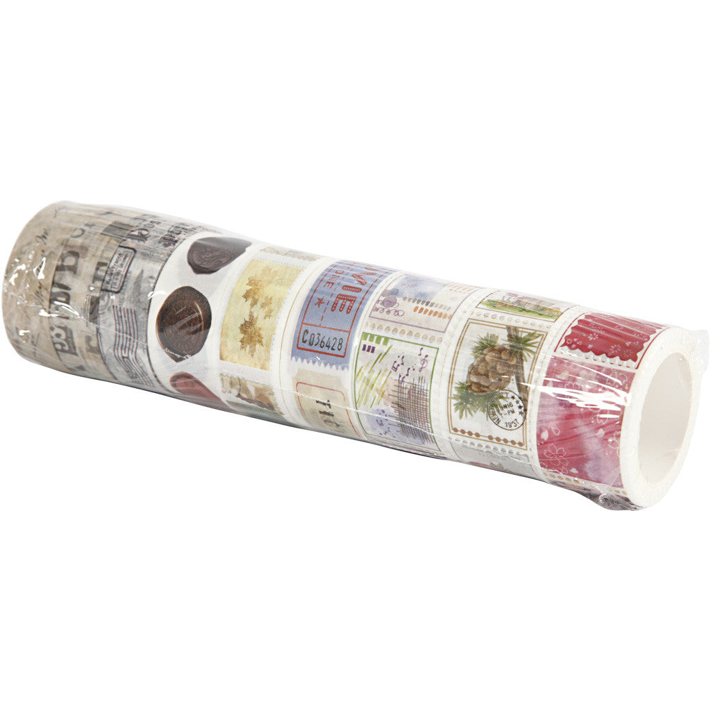 Washi Tape, L 3+5 M, B 15+25 mm, 9 Rolle/ 1 Pck [HOB-25246]