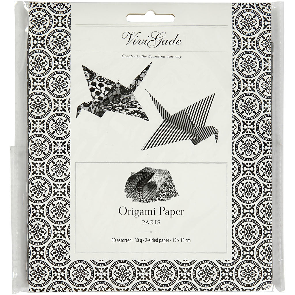 Origami-Papier, Größe 15x15 cm, 80 g, 50 Bl. sort./ 1 Pck [HOB-25671]