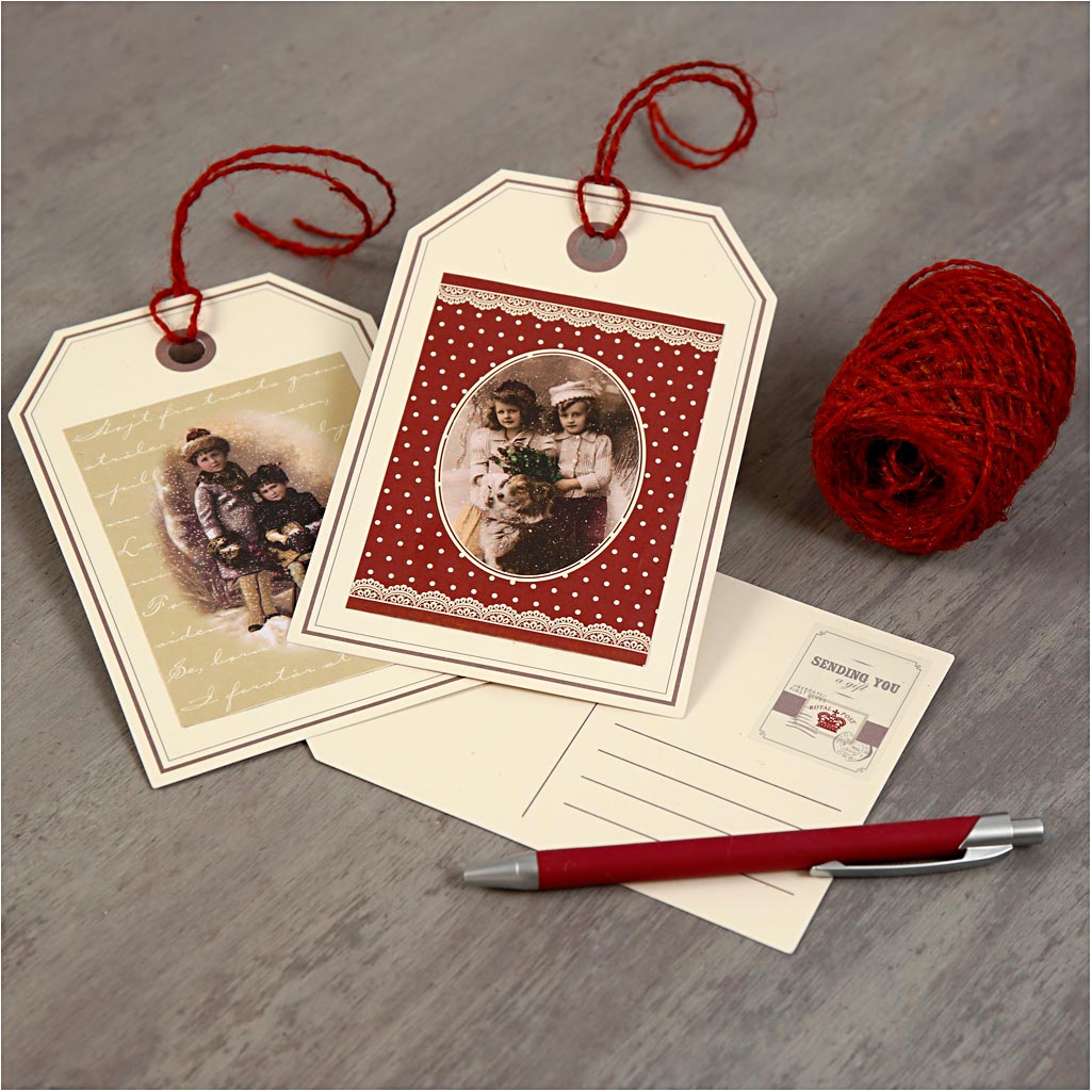 Geschenkeanhänger Postkarte, Größe 15x10 cm, 300 g, 10 Stk/ 1 Pck [HOB-25694]