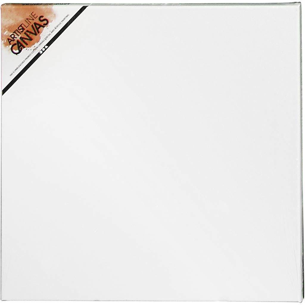 Leinwand, T 1.6 cm, Größe 50x50 cm, 360 g, Weiß, 5 Stk/ 1 Pck [HOB-25709]