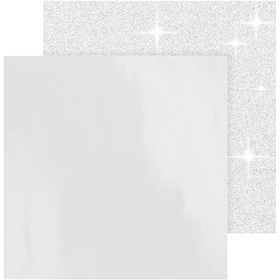 Design-Papier, Blatt 30,5x30,5 cm, 120+128 g, Weiß, 2 Bl./ 1 Pck [HOB-26240]