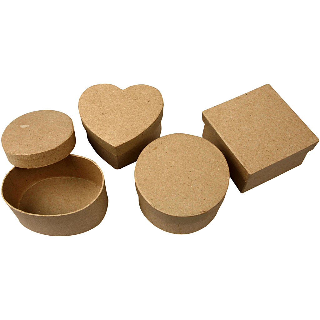 Mittelgroße Schachteln, H 5 cm, D 10-12 cm, 28 Stk/ 1 Pck [HOB-264801]