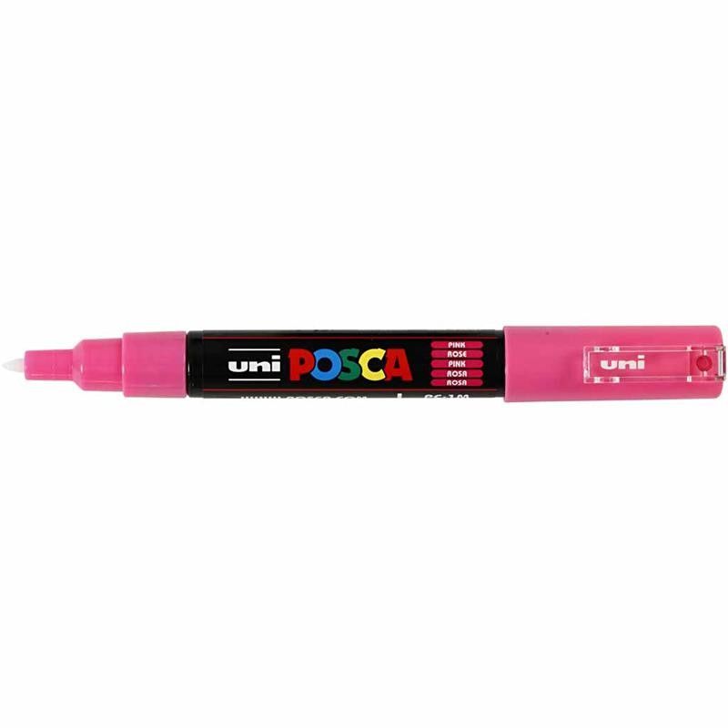 Posca Marker , Nr. PC-1M, Strichstärke 0,7 mm, extrafein, Pink, 1 Stk [HOB-273056]