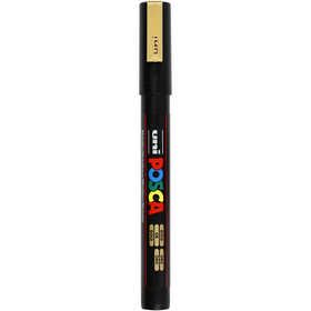 Posca Marker , Nr. PC-3M, Strichstärke 0,9-1,3 mm, fein, Gold, 1 Stk [HOB-274810]