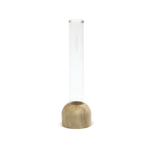 Wooden Base with Test Tube Ø2cm and 15cm tall (1 pc)