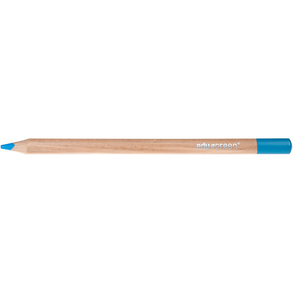 Edugreen Jumbo Coloured Pencils, lead 5 mm, light blue, 10 pc