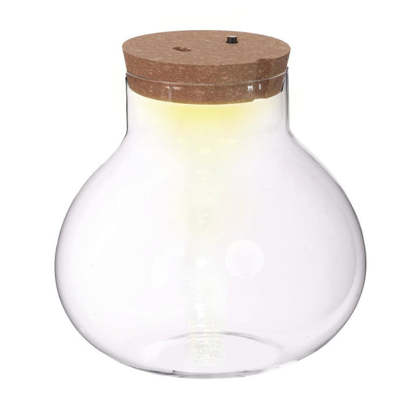 Terrarium mit Korken, Akku und USB-C-Anschluss, Ø 20,5 cm, H. 20 cm (1 Stück) [IFS-30189]