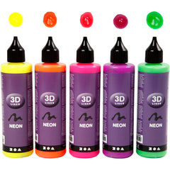 3D Liner, Neonfarben, 5x100 ml/ 1 Pck [HOB-30387]