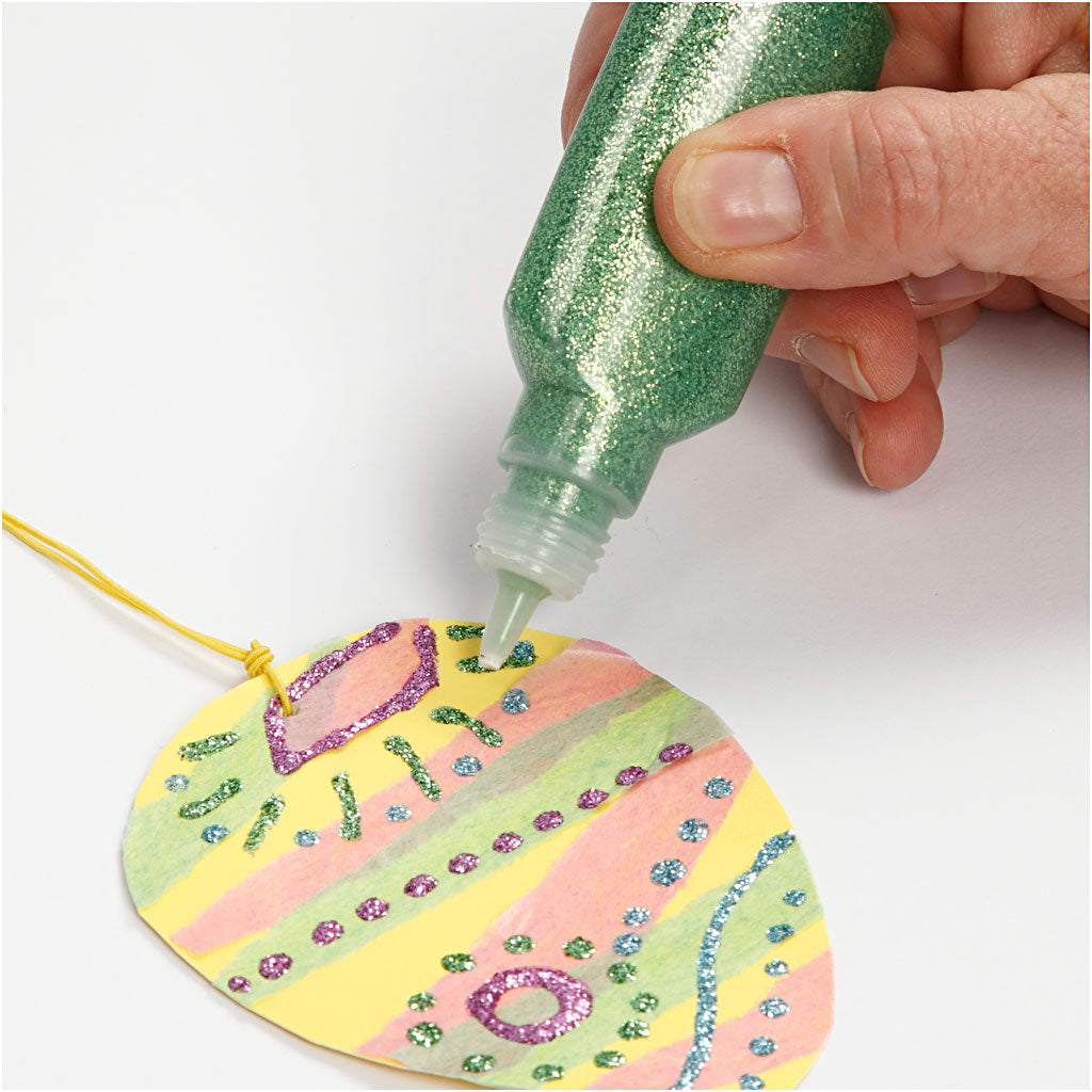 Glitzerkleber, Sortierte Farben, 12x25 ml/ 1 Pck [HOB-318200]