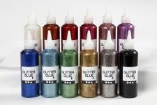 Glitzerkleber, Sortierte Farben, 12x118 ml/ 1 Pck [HOB-31820]