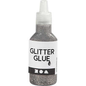 Glitzerkleber, Silber, 25 ml/ 1 Fl. [HOB-318310]
