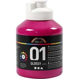 Acrylfarbe, glänzend, Pink, 500 ml/ 1 Fl. [HOB-32020]