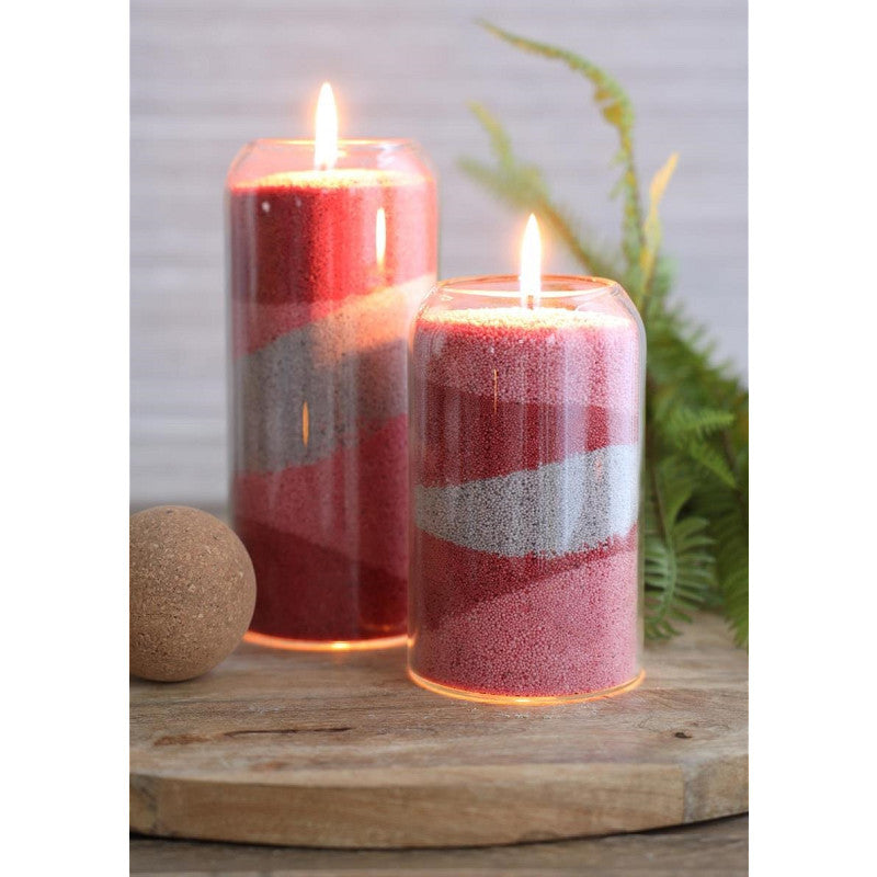 Pearlsand-Kerze 400 g Bordeaux (6 Stück) [IFS-32721]