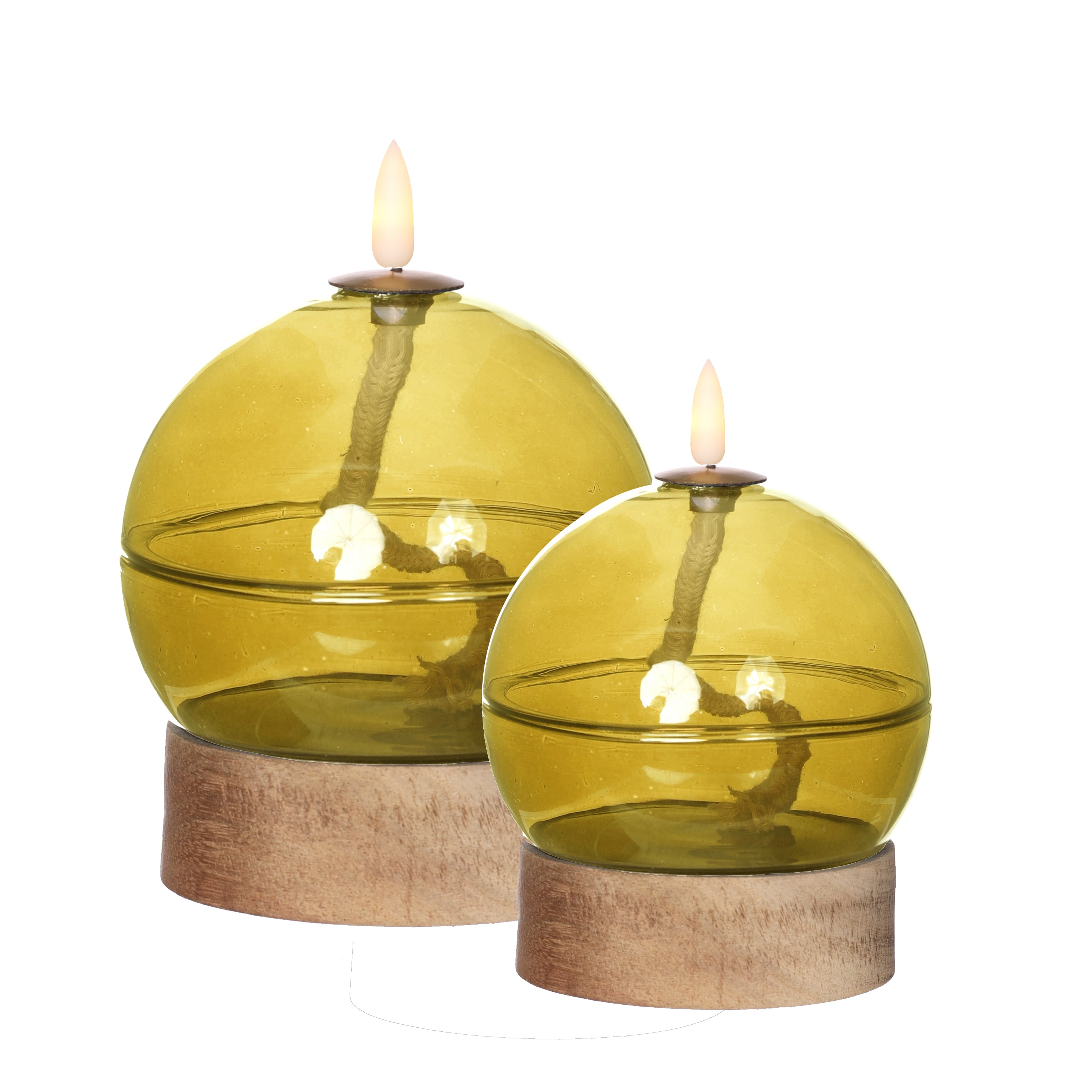 LED-Öllampe h16,5 Ø12 cm ocker (1 Stk.) [IFS-32812]