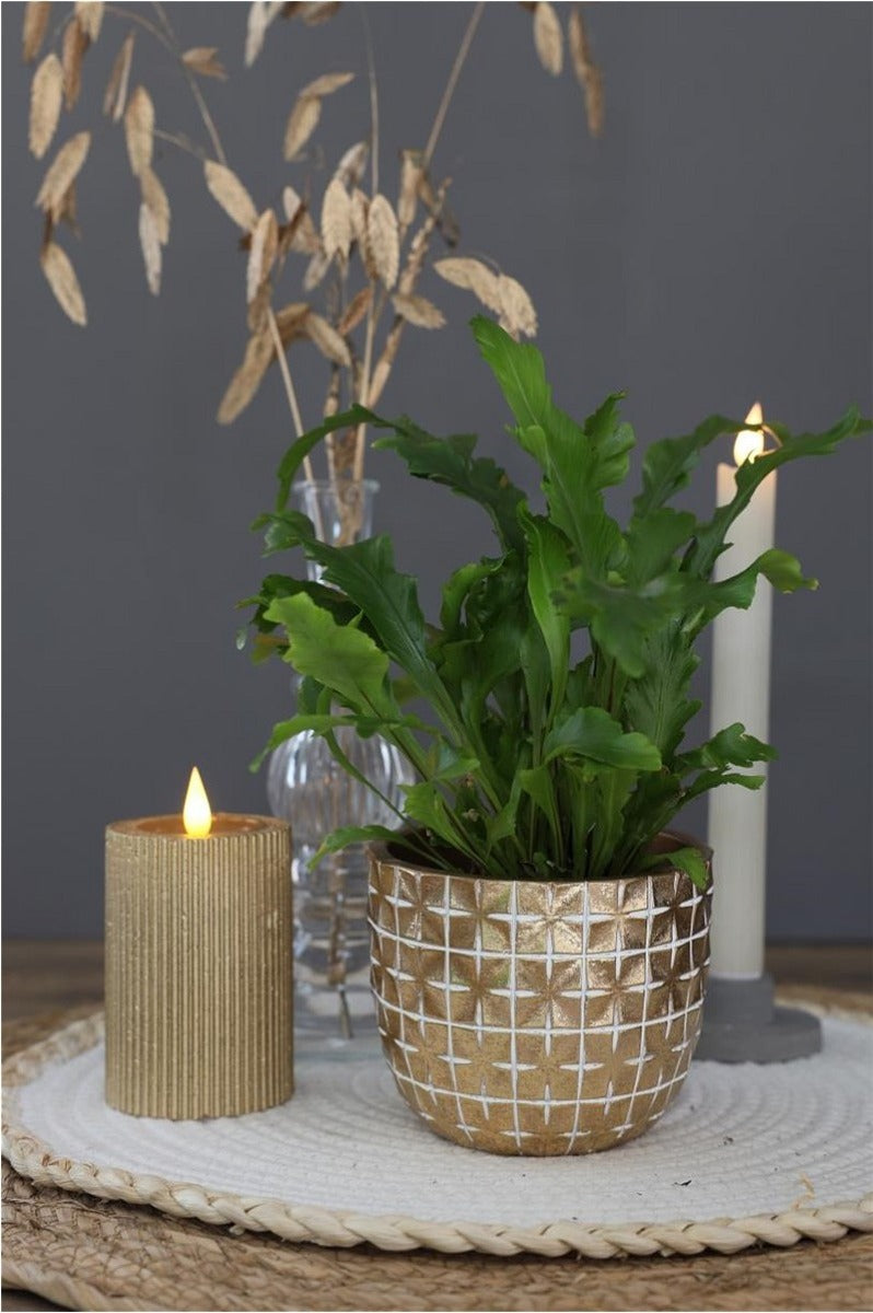 Hanoi Topf Ø7,5 x h:6,4 cm Gold (6 Stück) [IFS-33851]