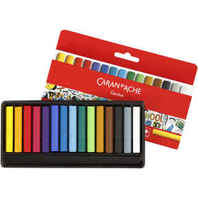 CARAN D’ACHE Neocolor I - Ölkreide, Junior, L 5 cm, Dicke 8,5 mm, Sortierte Farben, 15 Stk/ 1 Pck [HOB-34015]
