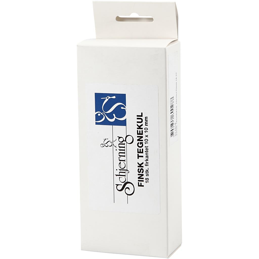 Kohlestifte, L 15 cm, Größe 10x10 mm, 18 Stk/ 1 Pck [HOB-34467]