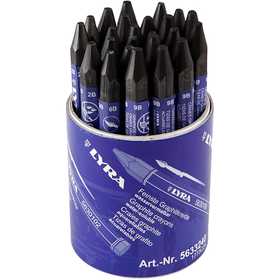 Lyra Grafit-Aquarell-Stifte, L 6,5 cm, 2B,6B,9B, 24 Stk/ 1 Pck [HOB-34473]