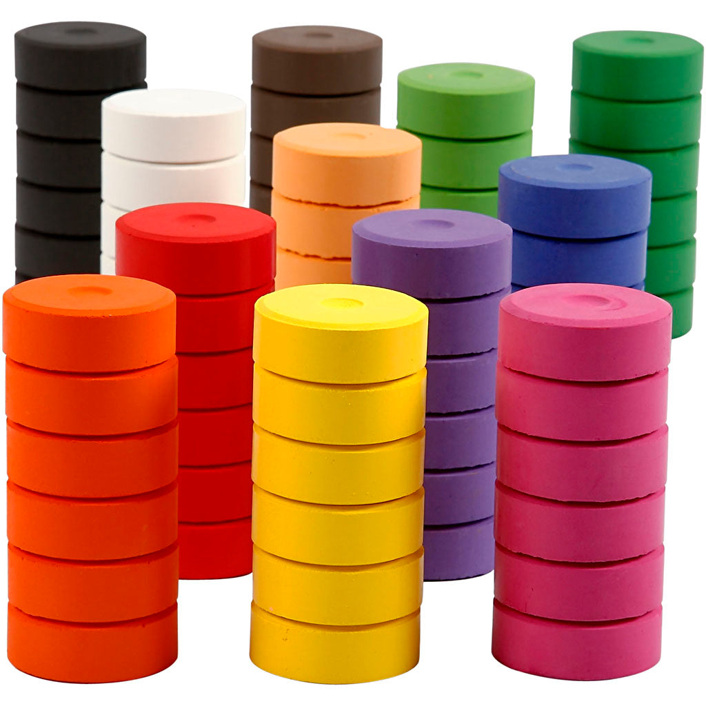 Watercolours, H: 16 mm, dia. 44 mm, refill, 72 pc