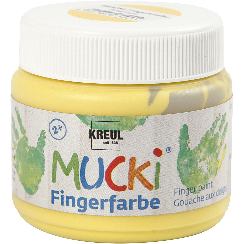 Mucki Fingerfarbe, Gelb, 150 ml/ 1 Dose [HOB-34759]