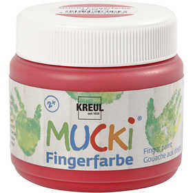 Mucki Fingerfarbe, Rot, 150 ml/ 1 Dose [HOB-34760]