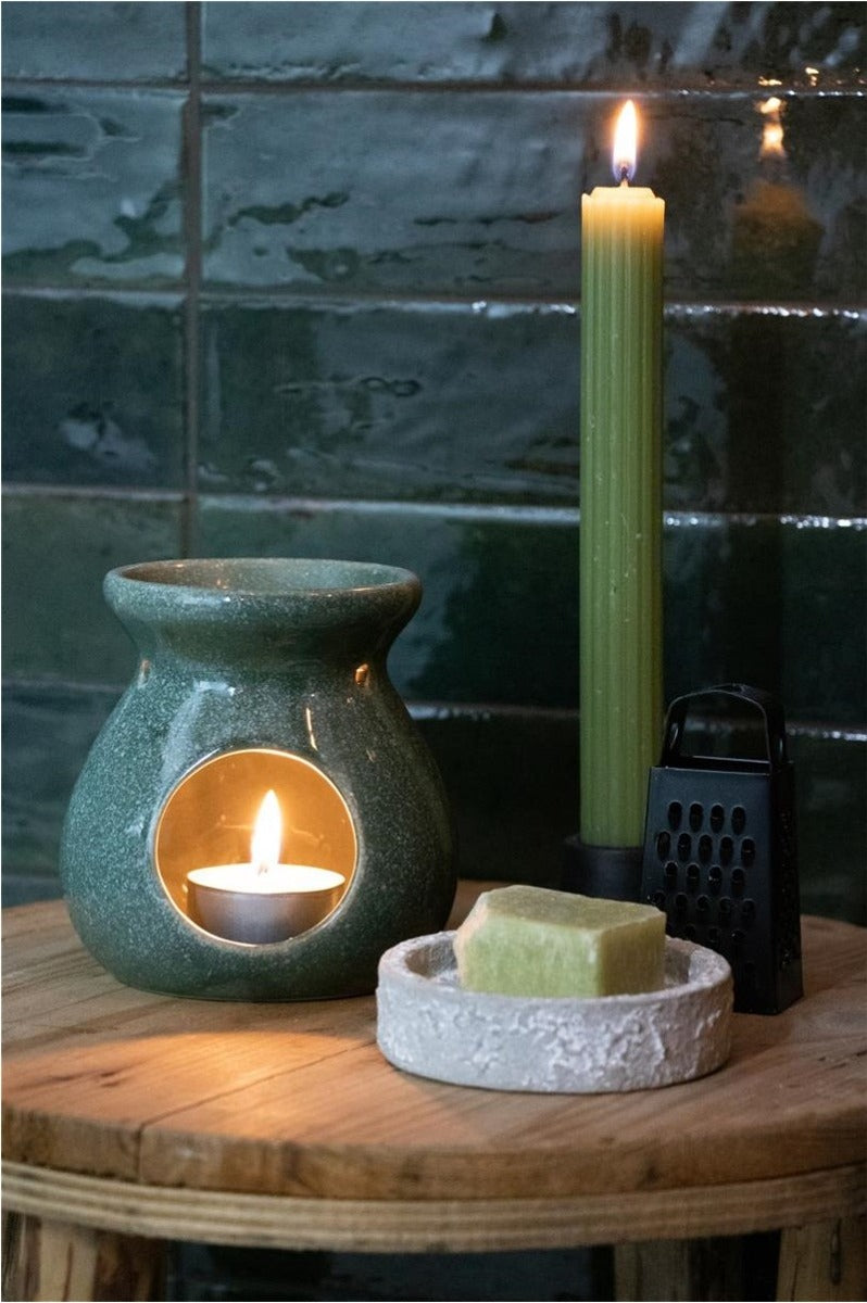 Zementwachsschale hellgrau Ø8 x H2 cm (12 Stück) [IFS-36050]