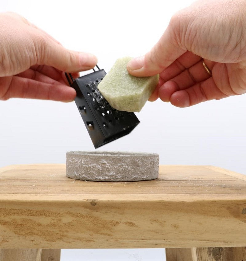 Zementwachsschale dunkelgrau Ø8 x H2 cm (12 Stück) [IFS-36051]