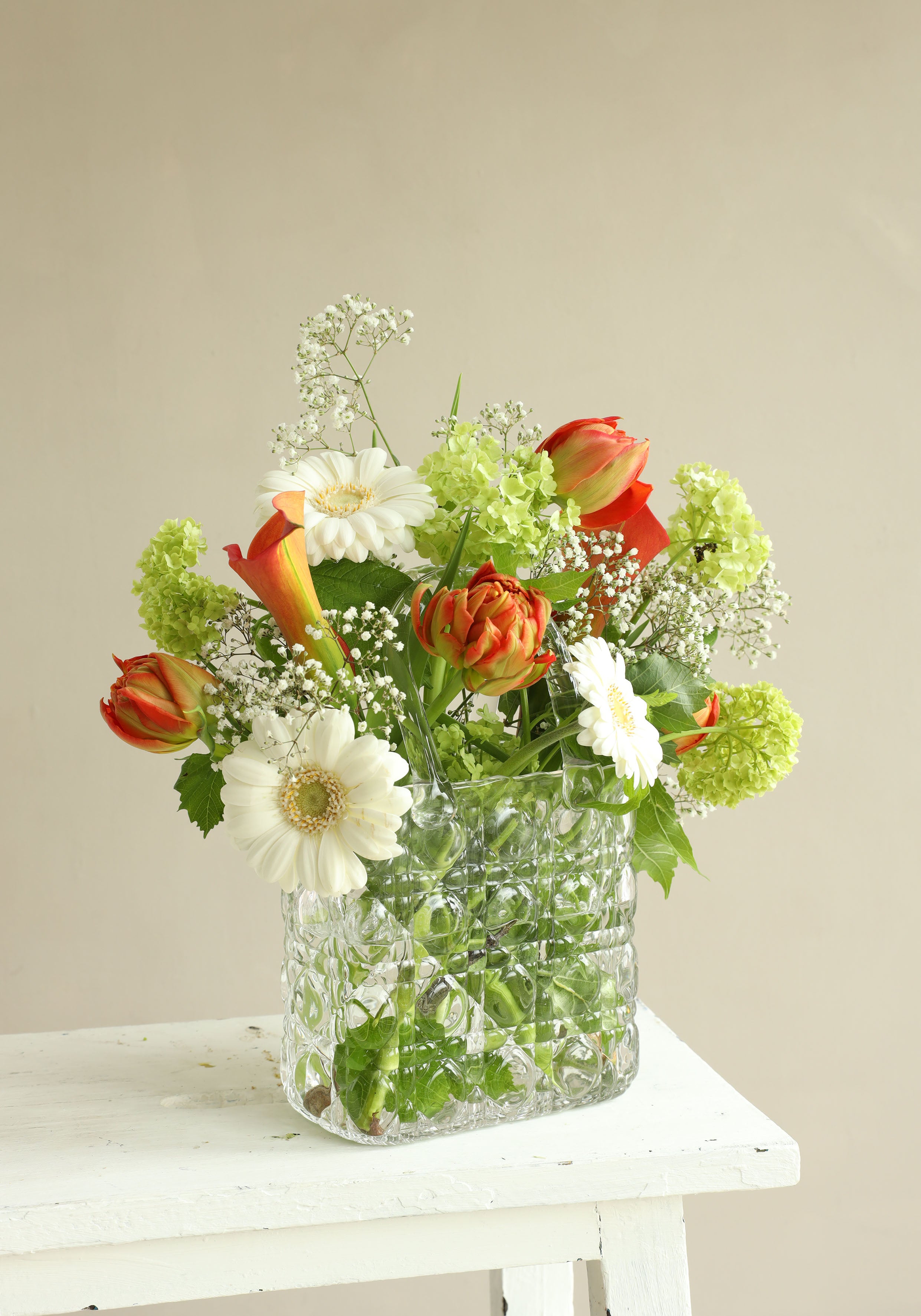 Handtasche Vase Elysee Glasgriff L.14 x B.9,5 x H.22 cm klar (1 Stk.) [IFS-37230]