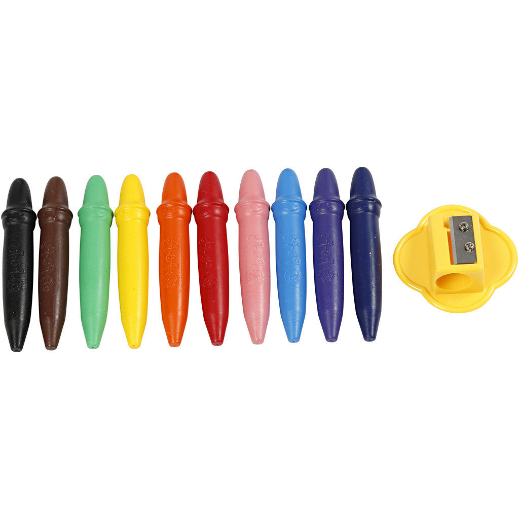 Wachsstifte, L 7 cm, D 11 mm, 10 Stk/ 1 Pck [HOB-37297]