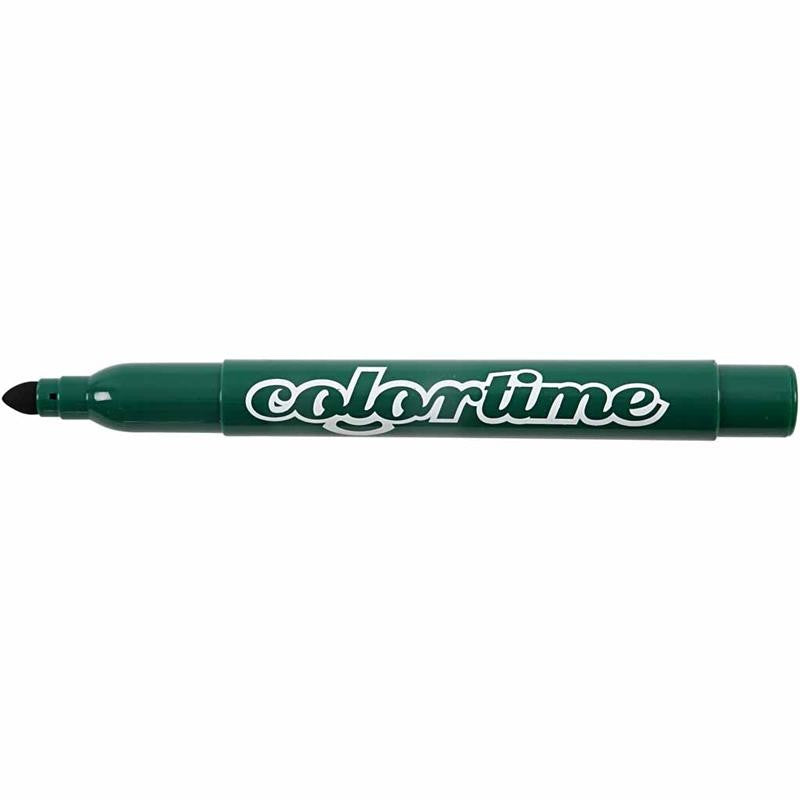 Colortime Marker, Strichstärke 5 mm, Standard-Farben, 12 Stk/ 1 Pck [HOB-37330]