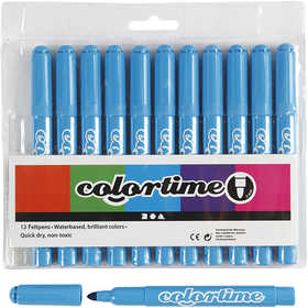 Colortime Marker, Strichstärke 5 mm, Hellblau, 12 Stk/ 1 Pck [HOB-37334]