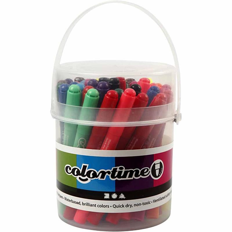 Colortime Filzstifte Sortierte Farben Strichstärke 5mm 24Stk