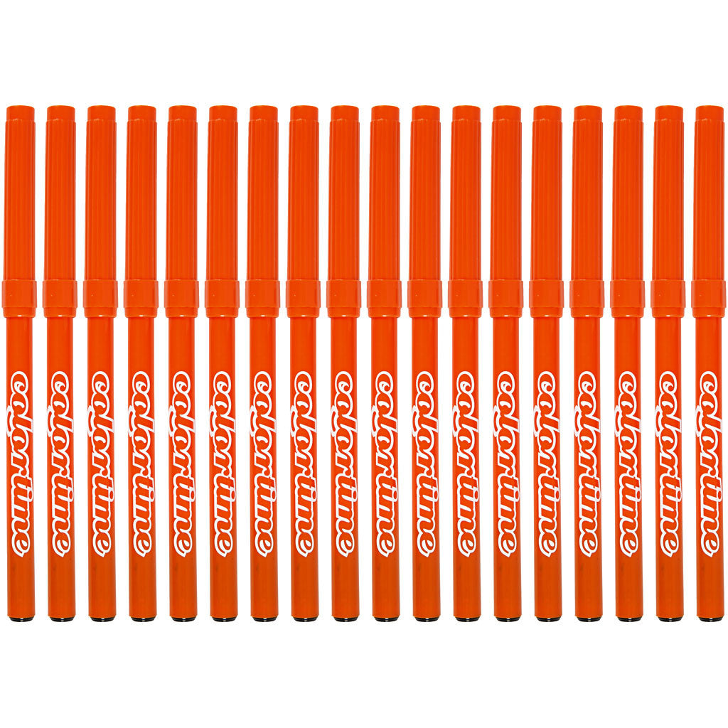 Colortime Marker, Strichstärke 2 mm, Orange, 18 Stk/ 1 Pck [HOB-373538]