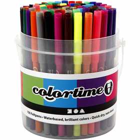 Colortime Marker, Strichstärke 2 mm, Sortierte Farben, 100 Stk/ 1 Eimer [HOB-373543]