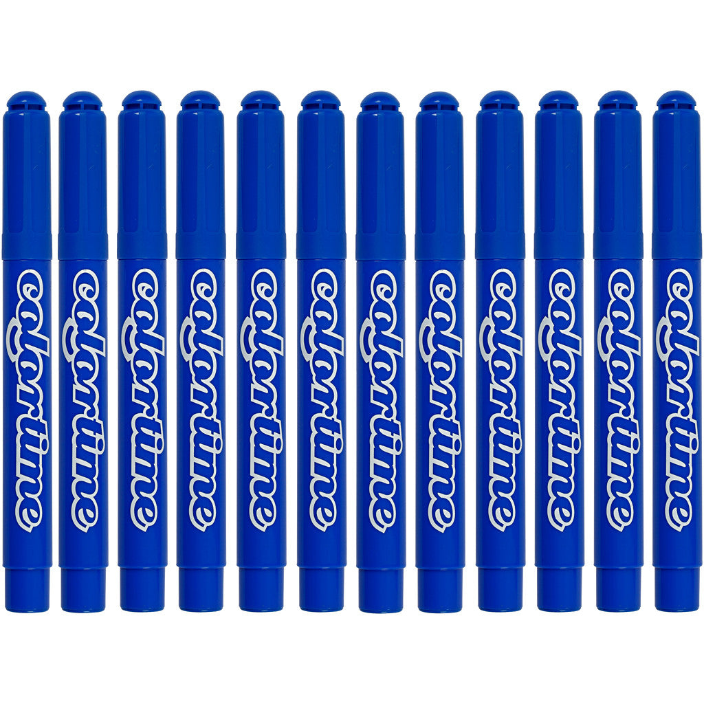 Colortime Marker, Strichstärke 5 mm, Azure, 12 Stk/ 1 Pck [HOB-37356]