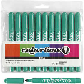 Colortime Marker, Strichstärke 5 mm, Grün transparent, 12 Stk/ 1 Pck [HOB-37357]