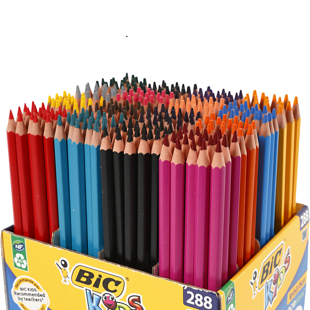 BIC Evolution Buntstifte, L 17,5 cm, Mine 3 mm, Sortierte Farben, 288 Stk/ 1 Pck [HOB-37584]