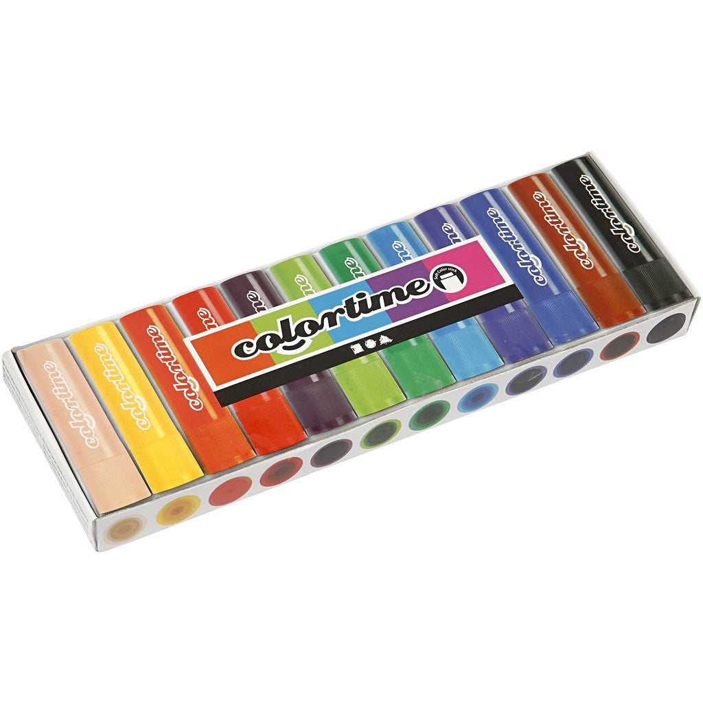 Soft Color Stick, L 8 cm, Sortierte Farben, 6,5 g, 120 Stk/ 1 Pck [HOB-38125]