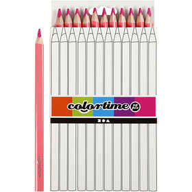 Colortime Buntstifte, L 17,45 cm, Mine 5 mm, JUMBO, Pink, 12 Stk/ 1 Pck [HOB-38173]
