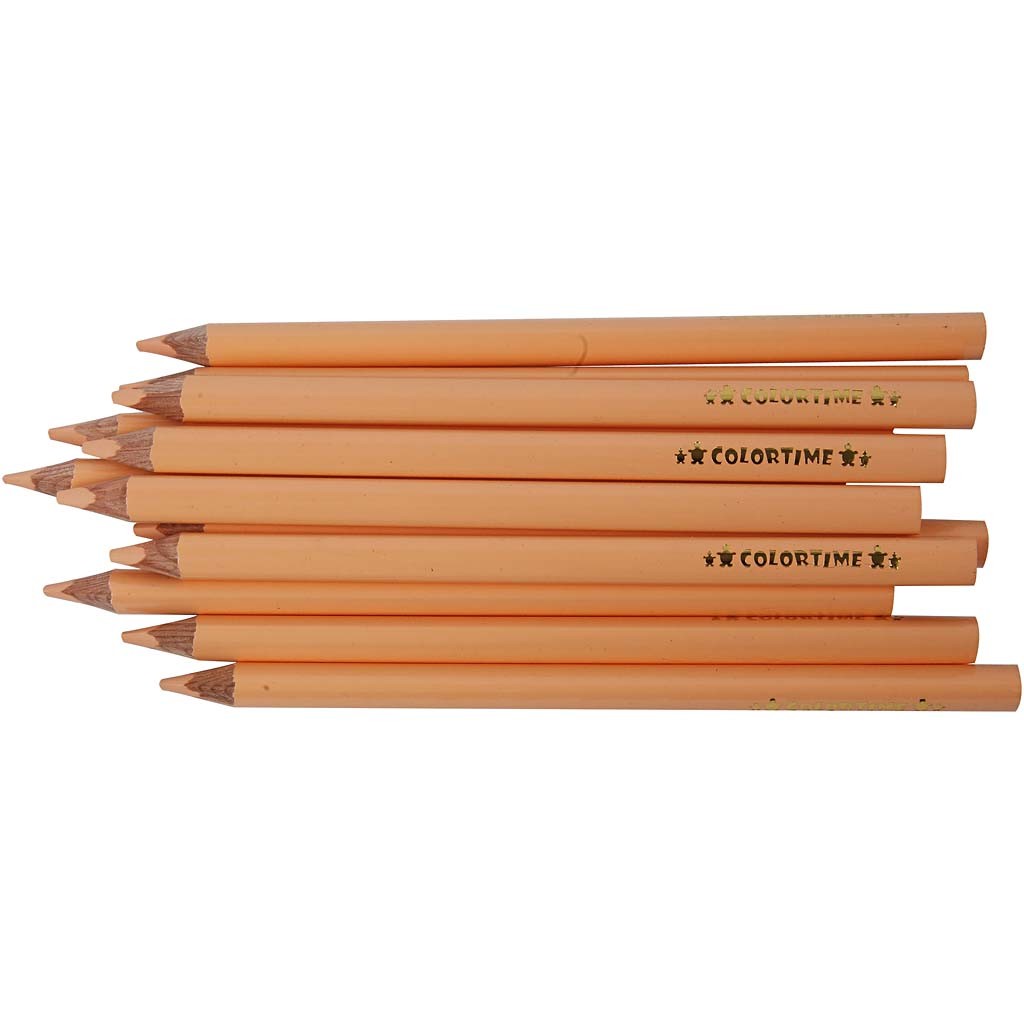 Colortime Buntstifte, L 17,45 cm, Mine 5 mm, JUMBO, Hellbeige, 12 Stk/ 1 Pck [HOB-38174]