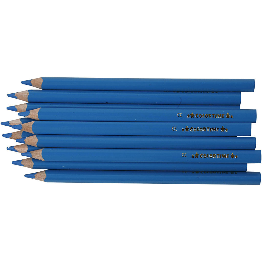 Colortime Buntstifte, L 17,45 cm, Mine 5 mm, JUMBO, Blau, 12 Stk/ 1 Pck [HOB-38176]