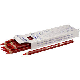 Super Ferby 1 Buntstifte, L 18 cm, Mine 6,25 mm, Rot, 12 Stk/ 1 Pck [HOB-38355]