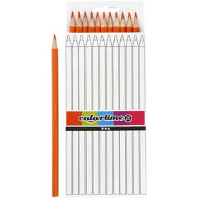 Colortime Buntstifte, L 17 cm, Mine 3 mm, Orange, 12 Stk/ 1 Pck [HOB-38571]