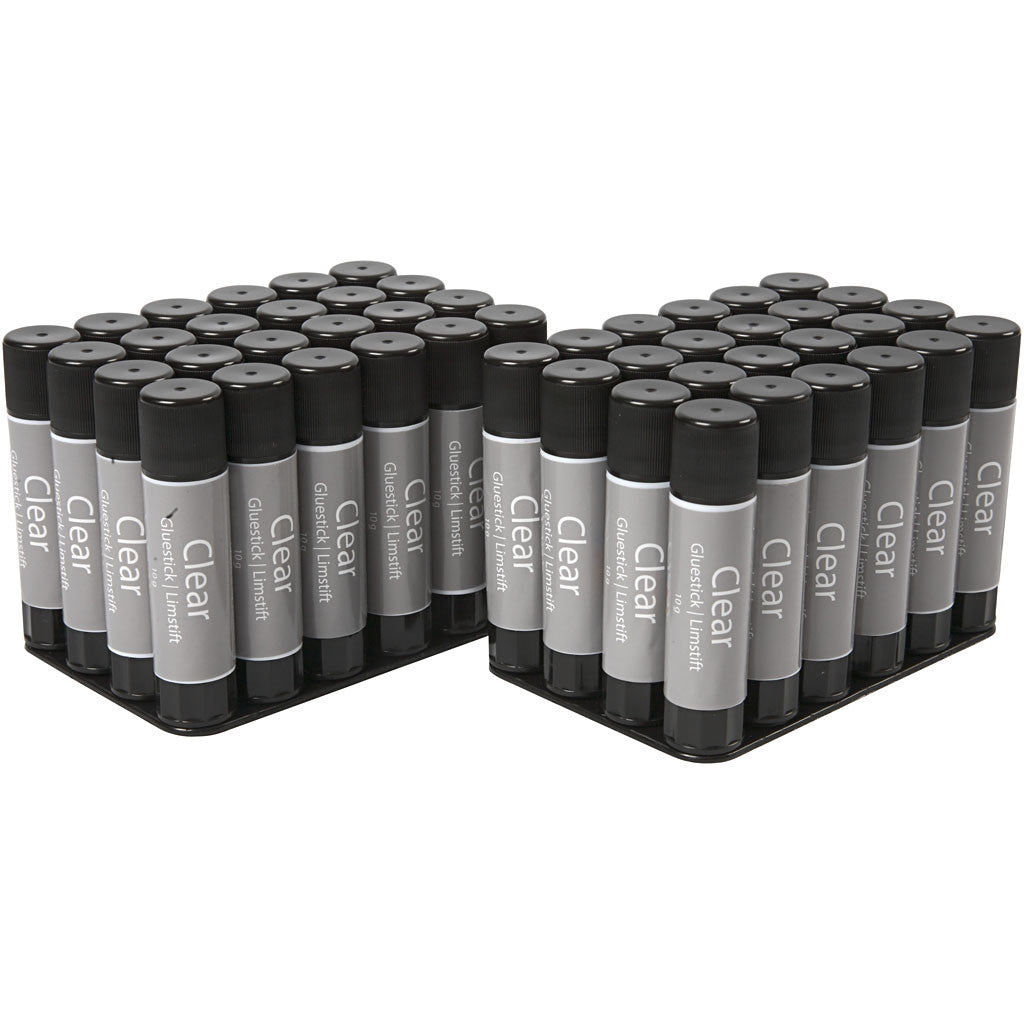 Transparenter Klebestift, Rund, 10 g, 48 Stk/ 1 Pck [HOB-39040]