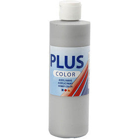 Plus Color Bastelfarbe, Silber, 250 ml/ 1 Fl. [HOB-39454]