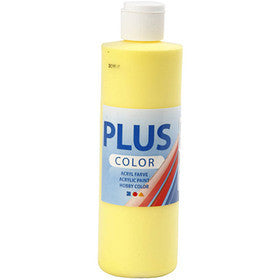 Plus Color Bastelfarbe, Primärgelb, 250 ml/ 1 Fl. [HOB-39475]