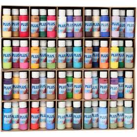 Plus Color Bastelfarbe, Sortierte Farben, 60x60 ml/ 1 Pck [HOB-39697]