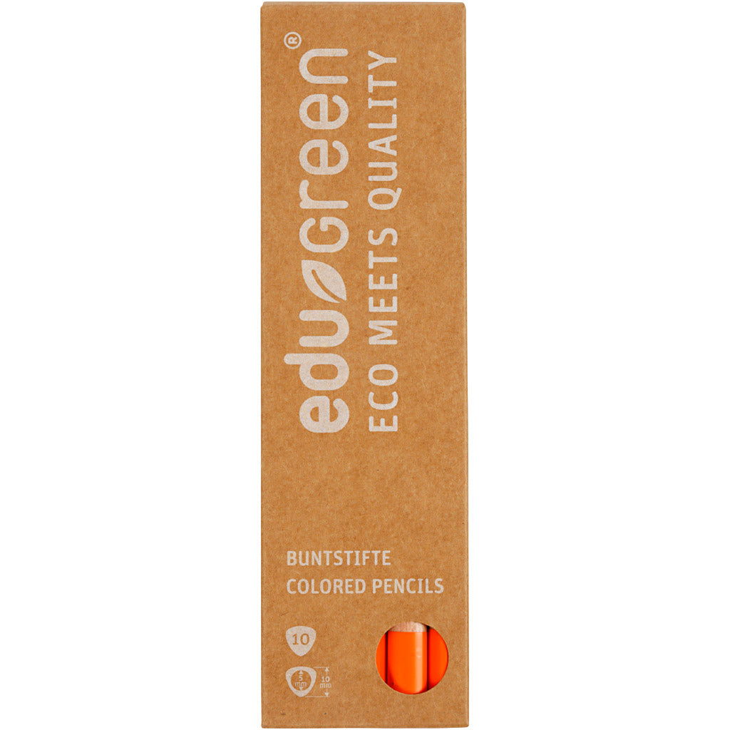 edu Green Jumbo-Buntstifte, Mine 5 mm, Orange, 10 Stk/ 1 Pck [HOB-408224]