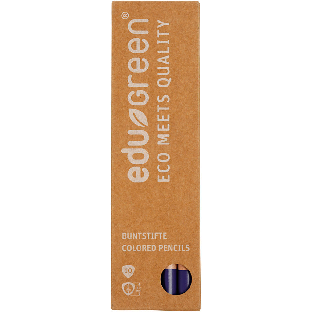 edu Green Jumbo-Buntstifte, Mine 5 mm, Violett, 10 Stk/ 1 Pck [HOB-408244]